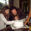 Cutting the Christening cake at Flora on 27th December, 1973